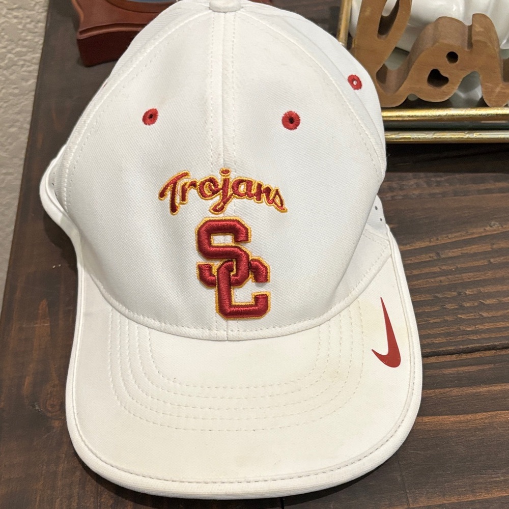Nike White Cap with Red Embroidery
